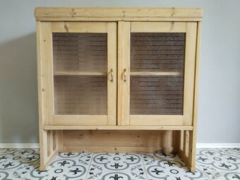 Stará, prosklená skříňka, vršek, vitrína - 3