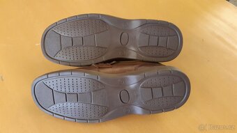 Kožené hnědé polobotky-mokasíny - 3