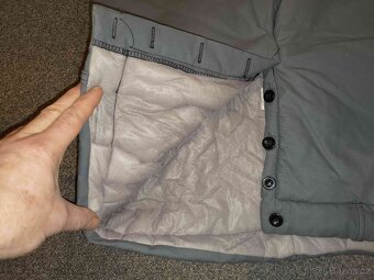 Zateplené kalhoty vatované šedé - 3