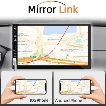 Dotykové 7" autorádio BT USB Mirorlink 1/2DIN - 3
