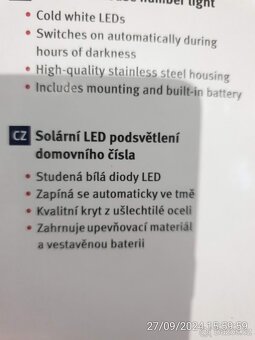 Solární LED podosvětlení domovního čísla - 3