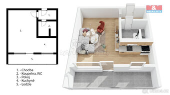 Prodej bytu 1+1, 37 m², Chrudim, ul. U Stadionu - 3