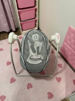 LIONELLO dětské houpací křesílko Ruben – Stone Grey Rose - 3