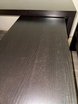 Psací stůl MALM s výsuvnou deskou černý - 3