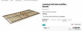 Lamelový rošt Multiflex pro postel 80x200 cm - 3