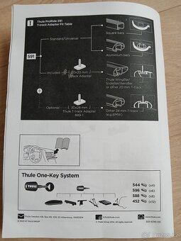 Přichycení na nosič jízdních kol THULE, střešní box, lyže - 3