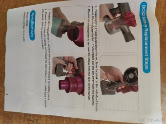 Set baterie a filtrů vysavač Dyson D62 - 3