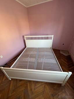 Manželská bílá postel 180x200 - 3