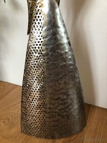 Stříbrno - měděný kovový anděl dekorace - 3