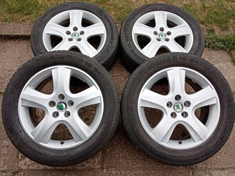 Obutá alu kola 16ky 5x100 ŠKODA VW SEAT AUDI - dobírka možná - 3