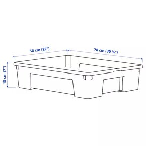 Průhledná krabice s víkem - IKEA SAMLA - 4ks - 3