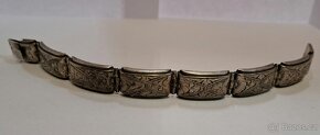 Stříbrný lamelový náramek AG 800, 23,36g - 3