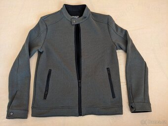 Ombre Clothing Pánská mikina na zip Maksym khaki - 3
