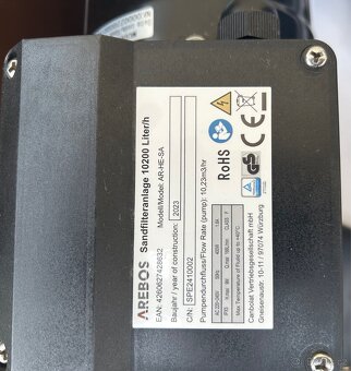 Bazénová filtrace Arebos AR-HE-SA400FS záruka do 05/26 - 3