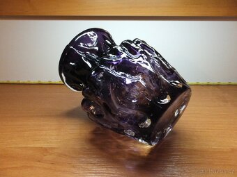 Kurt Wokan, masivní váza ametyst, INGRID 1960-70, Rakousko. - 3