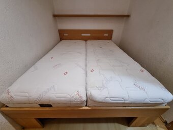 Rám postele z dřevěného masivu 160 cm + 2x rošt Ostrava - 3