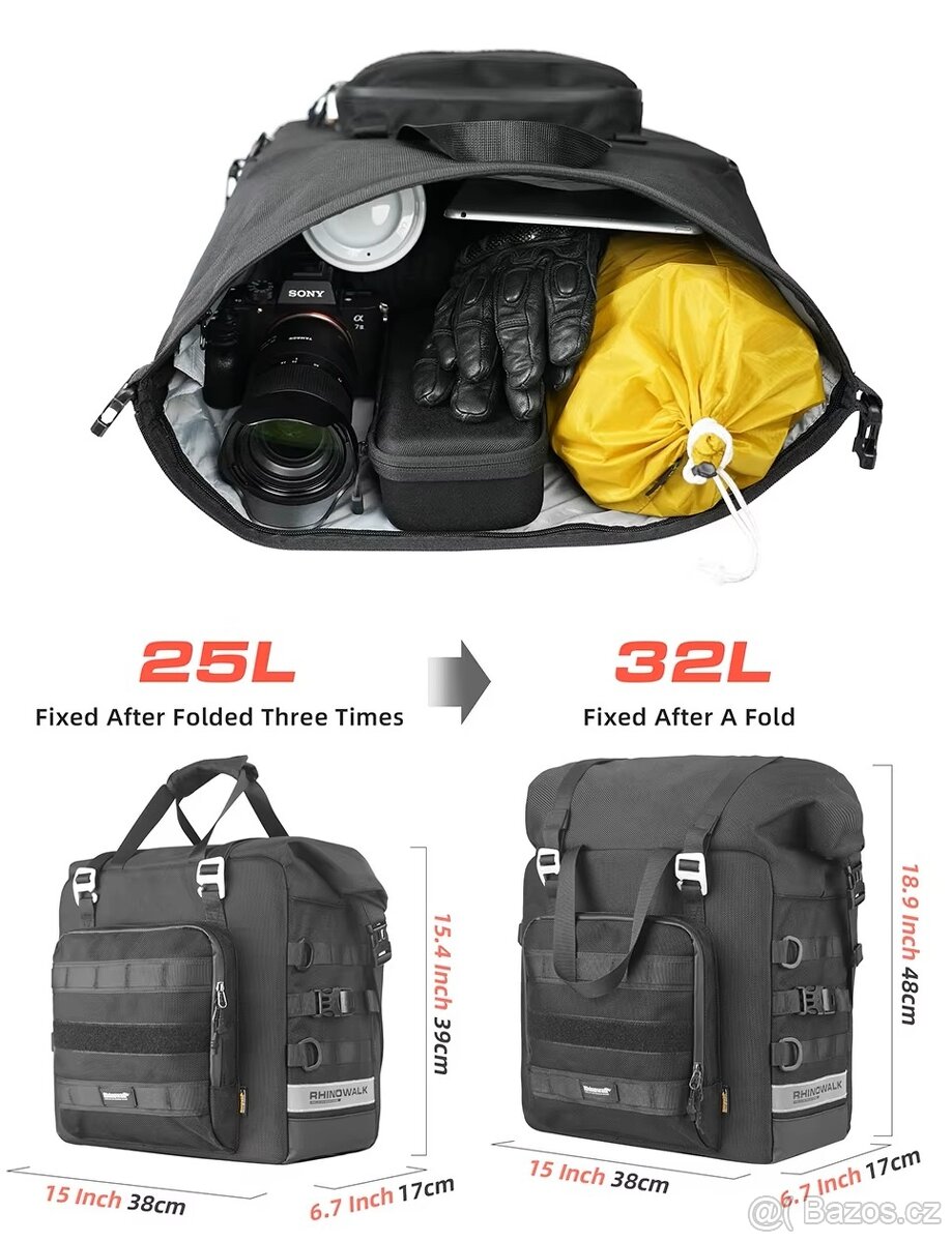 Boční tašky (Textilní "kufry" na motocykl) 2 ks - 4