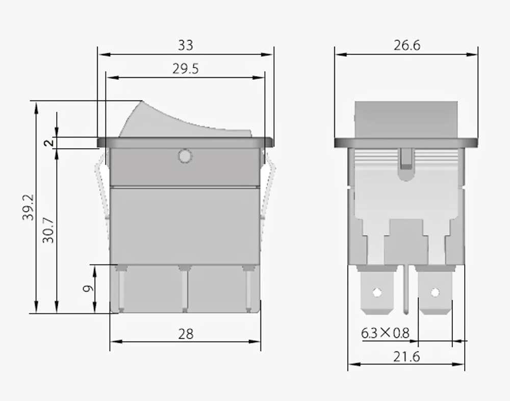 Vypínač - spínač KEDU HY 12-9-3 20A - 4