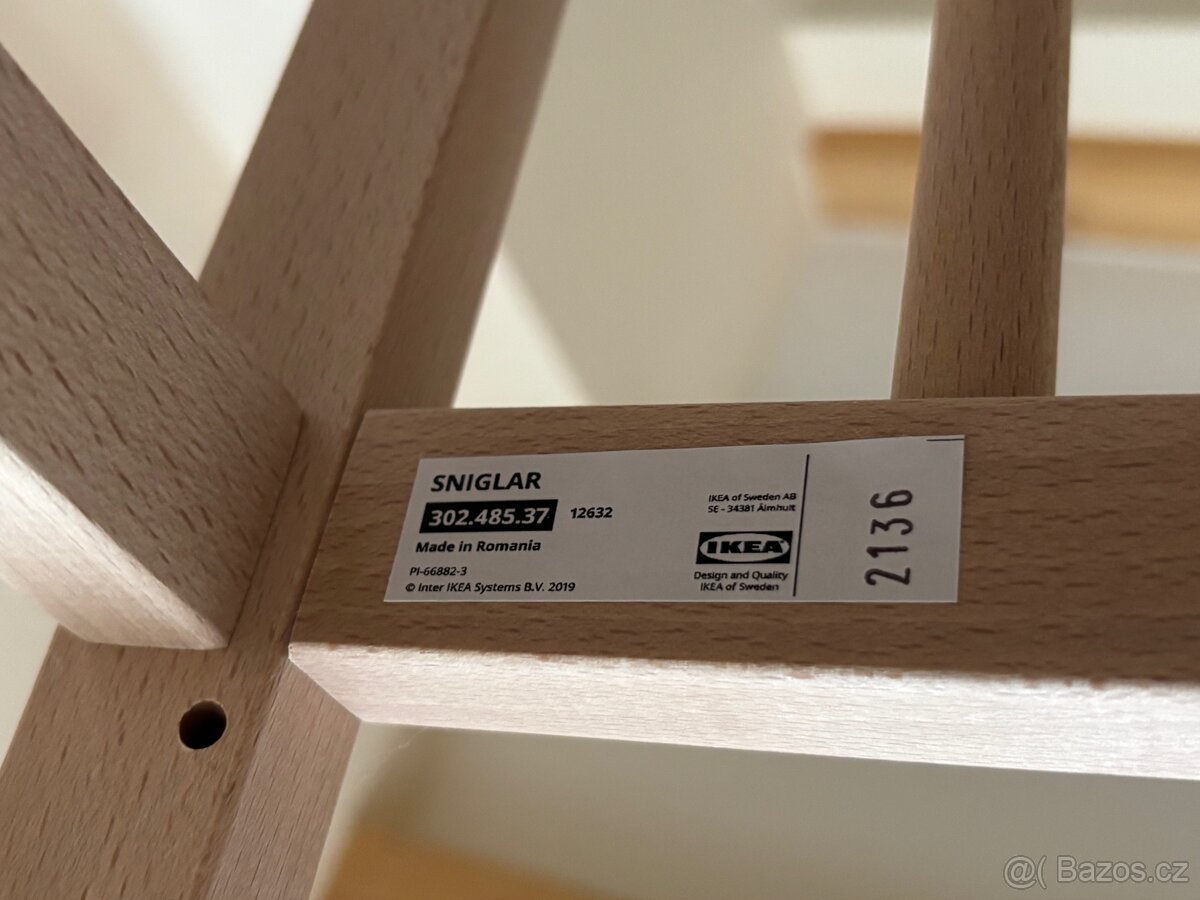 Dětská postýlka IKEA SNIGLAR a matrace KRUMMELUR - 4