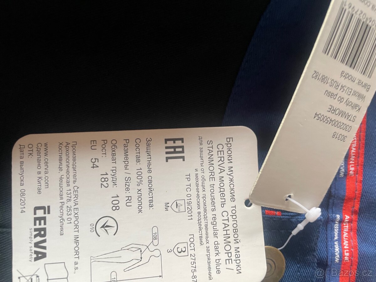 Pracovní kalhoty vel.54 - 4