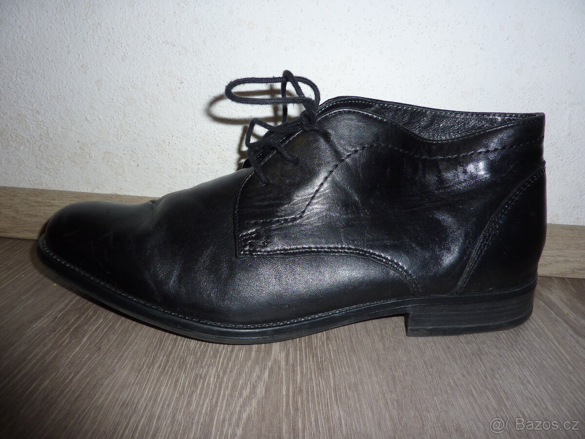 Pánské kožené černé kotníkové boty zn. Baťa, vel. 44 - 4