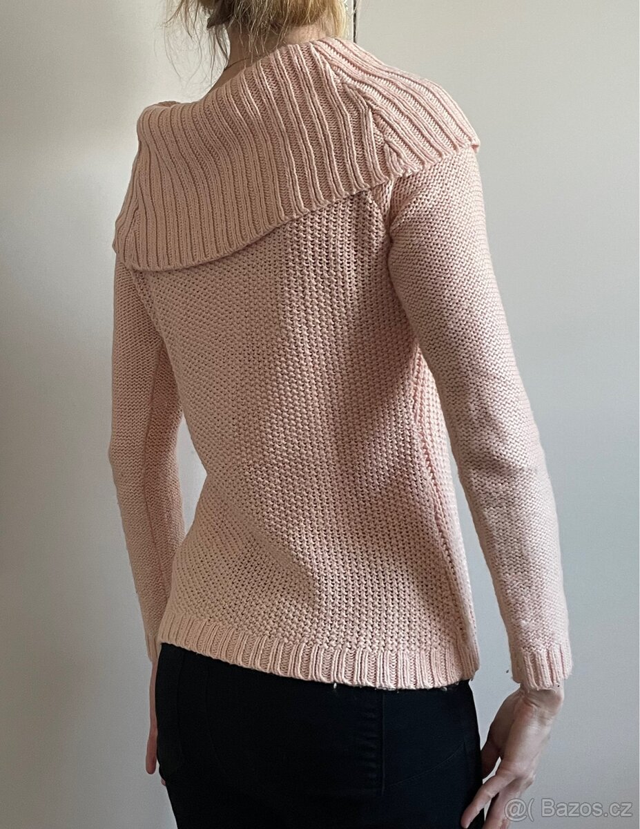 Růžový / Meruňkový svetr zn. Orsay - 4