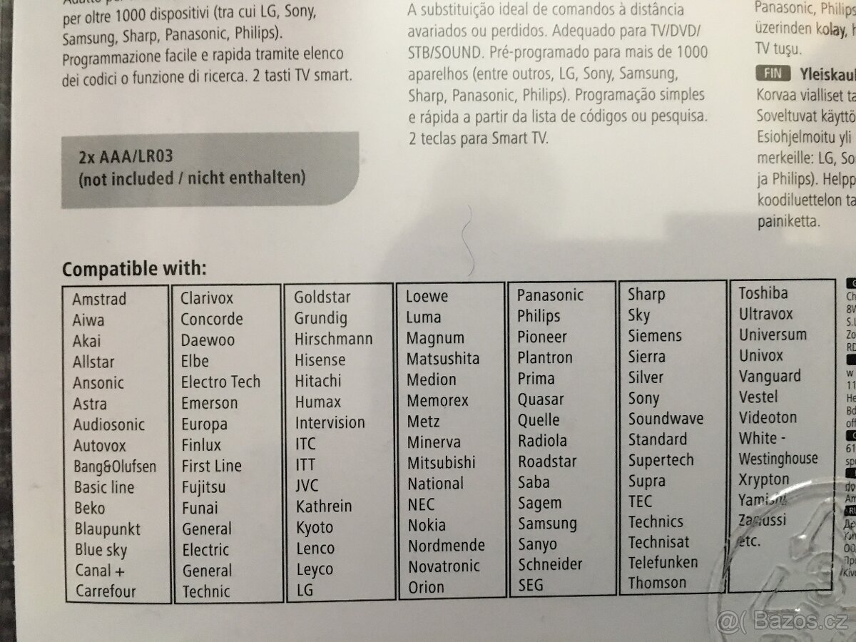 Univerzální dálkový ovladač Hama 4v1 - 4