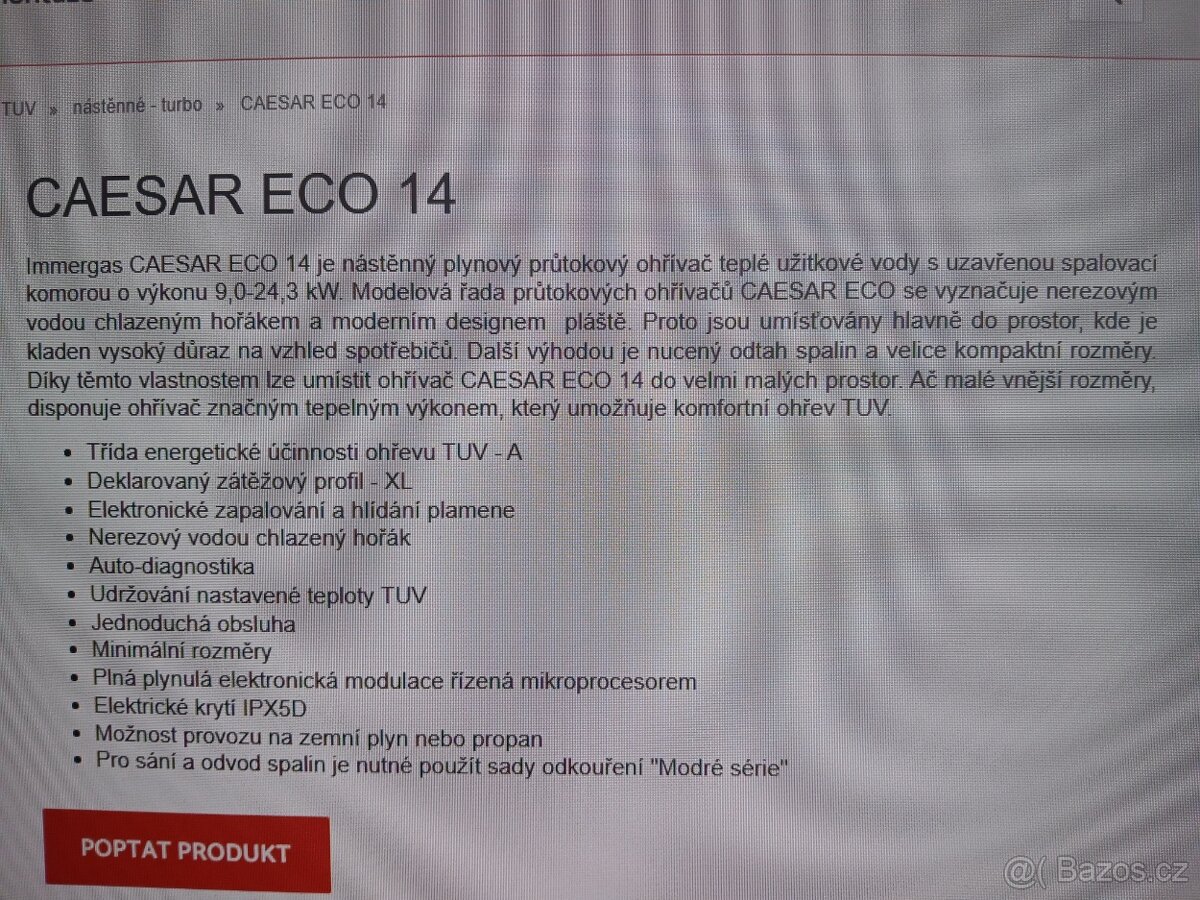 Plynový průtokový ohřívač - 4