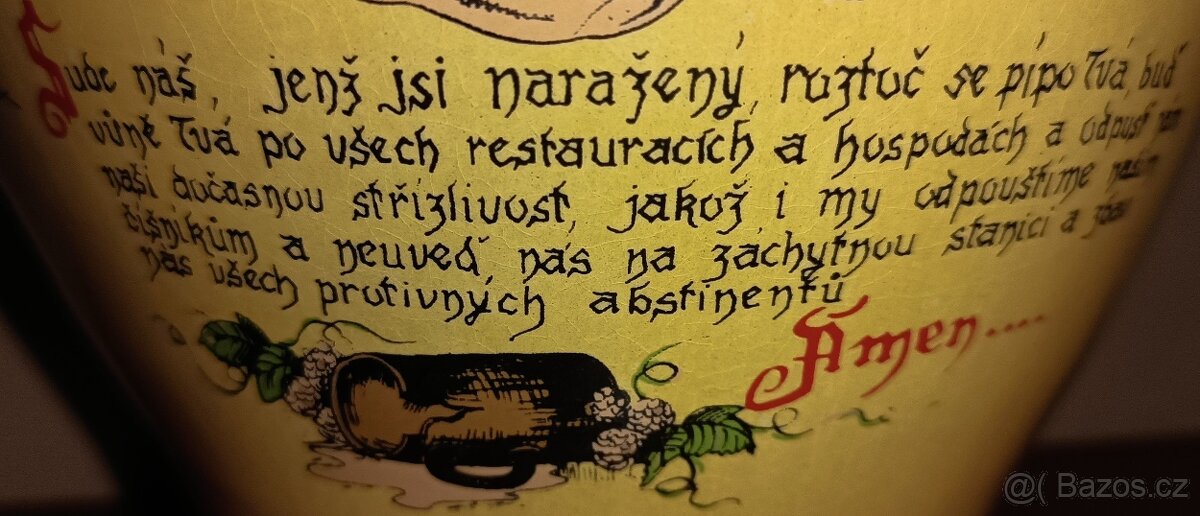 KERAMICKÝ DŽBÁN NA PIVO objem 4,5l - 8,5 piv - 4