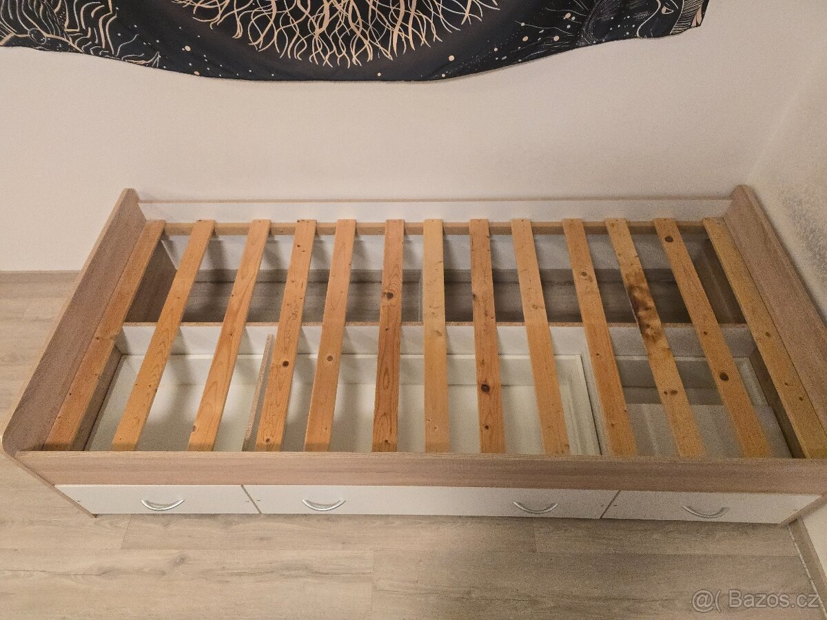 Moderní postel 90×200cm s úložným prostorem - 4