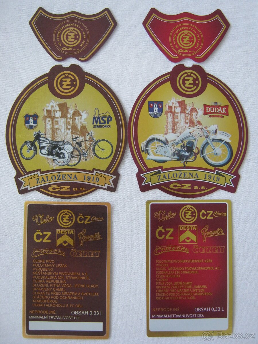 pivní etikety pivovar Strakonice ČZ sady rok 2009,2014,2019 - 4