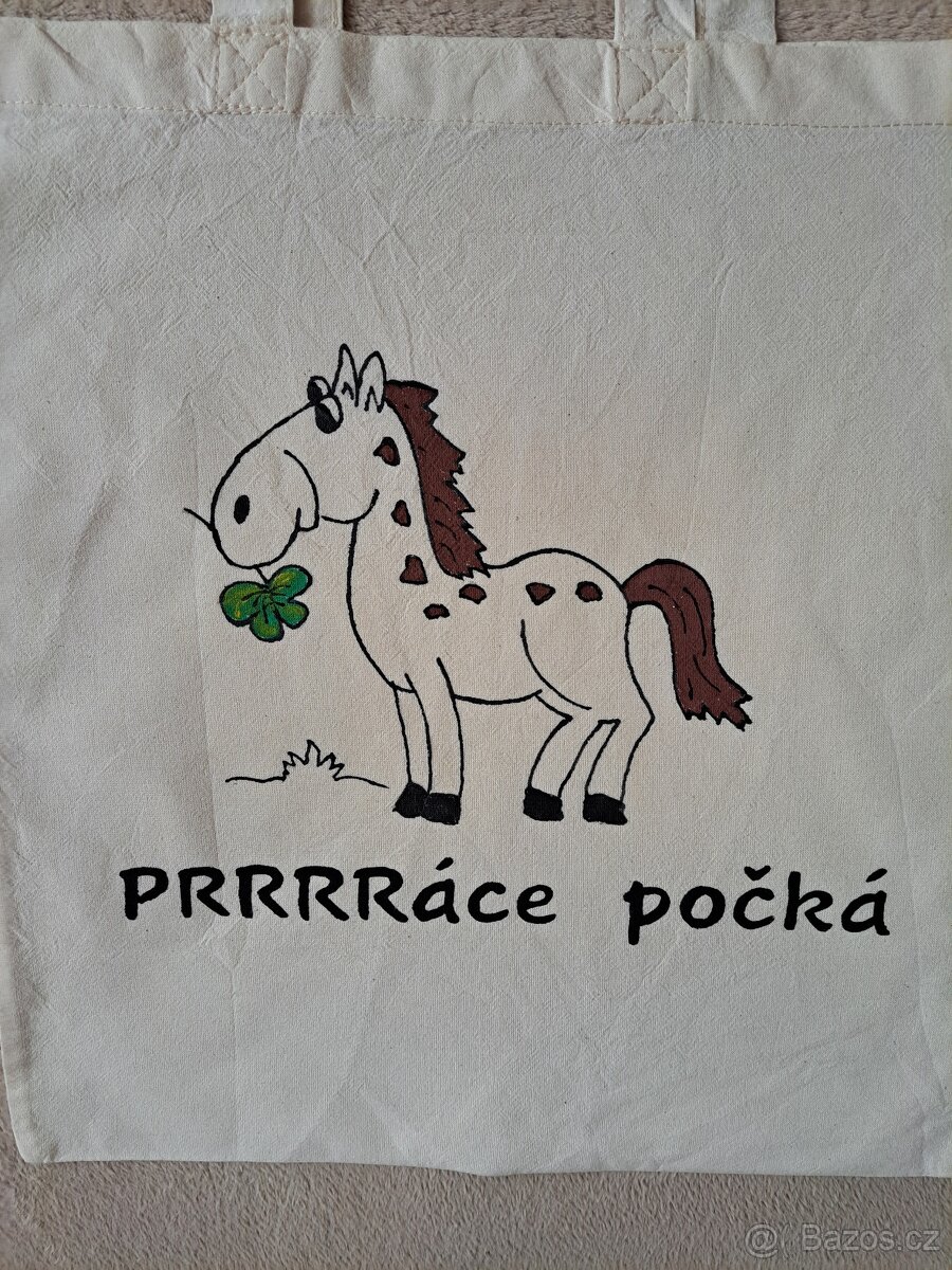 Ručně malovaná plátěná taška - 4
