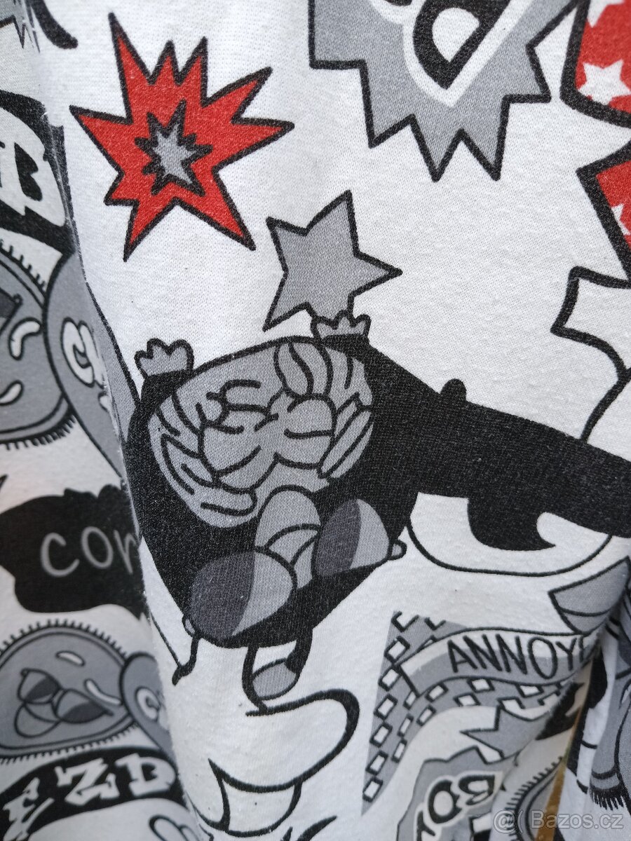 Juniorská mikina chlapecká, vel. XL, bílá-černo-červená - 4