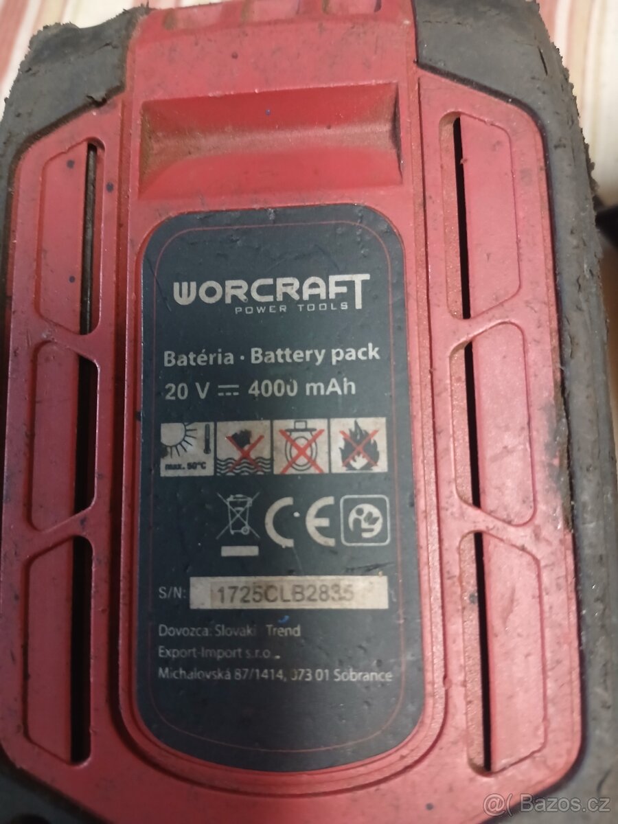 Worcraft nabíječka a baterie 4Ah - 4