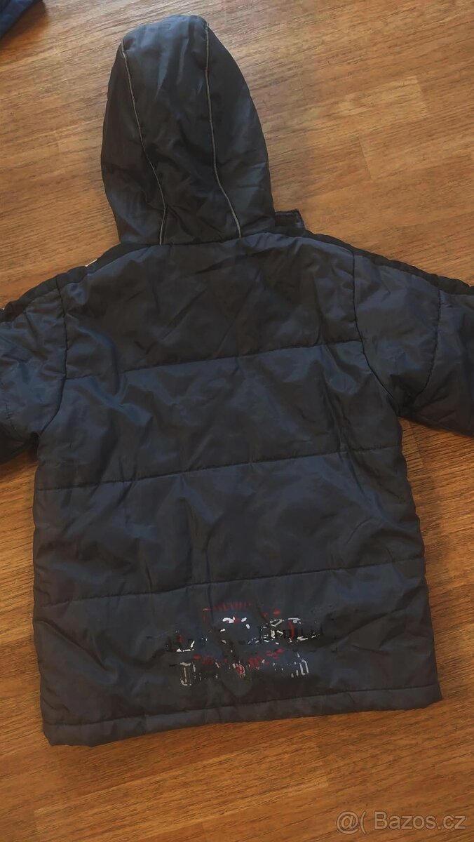 Šedá zimní bunda vel. 128 - 4