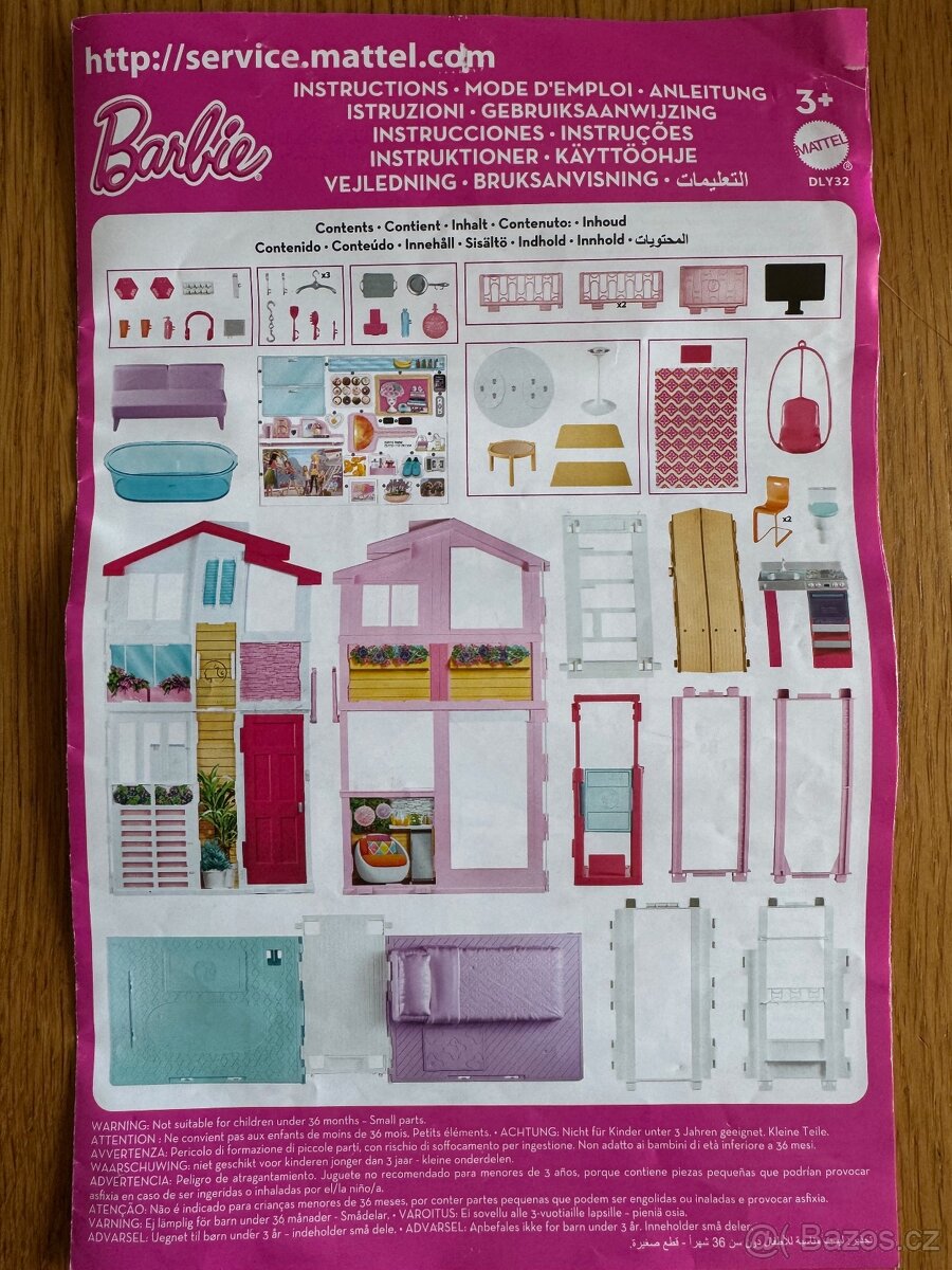 Barbie domeček Mattel DLY32 – 2-patrový vilový dům - 4