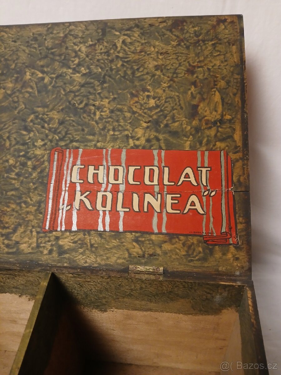 Starožitná reklamní bedna Kolinea - 4