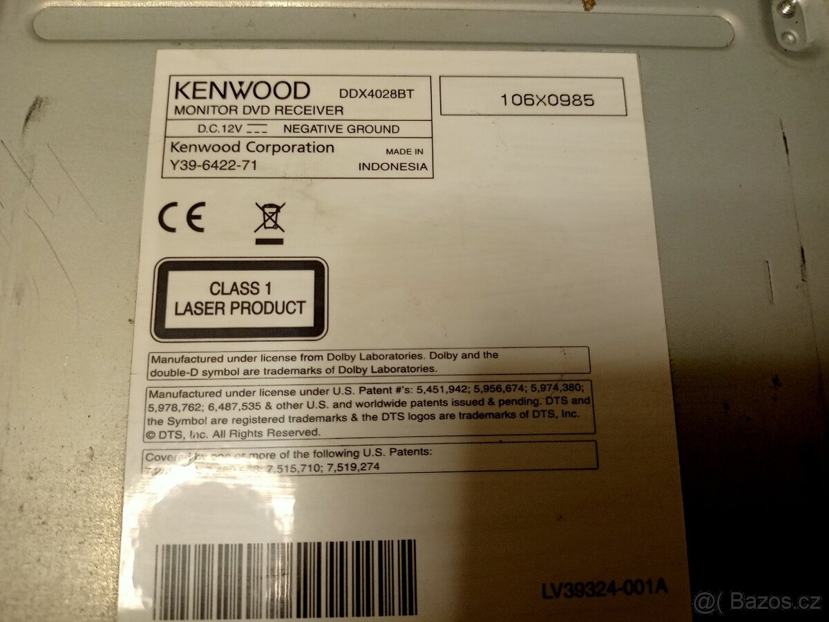 Autorádio Kenwood DDX4028BT - 4