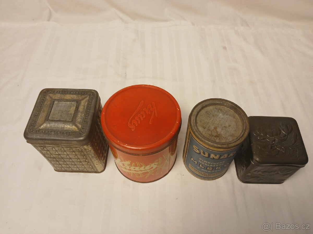 Starožitné reklamní plechovky 1 - 4