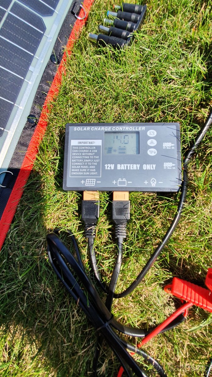Solární nabíjecí taška 80W pro 12V aku, vč. regulátoru - 4
