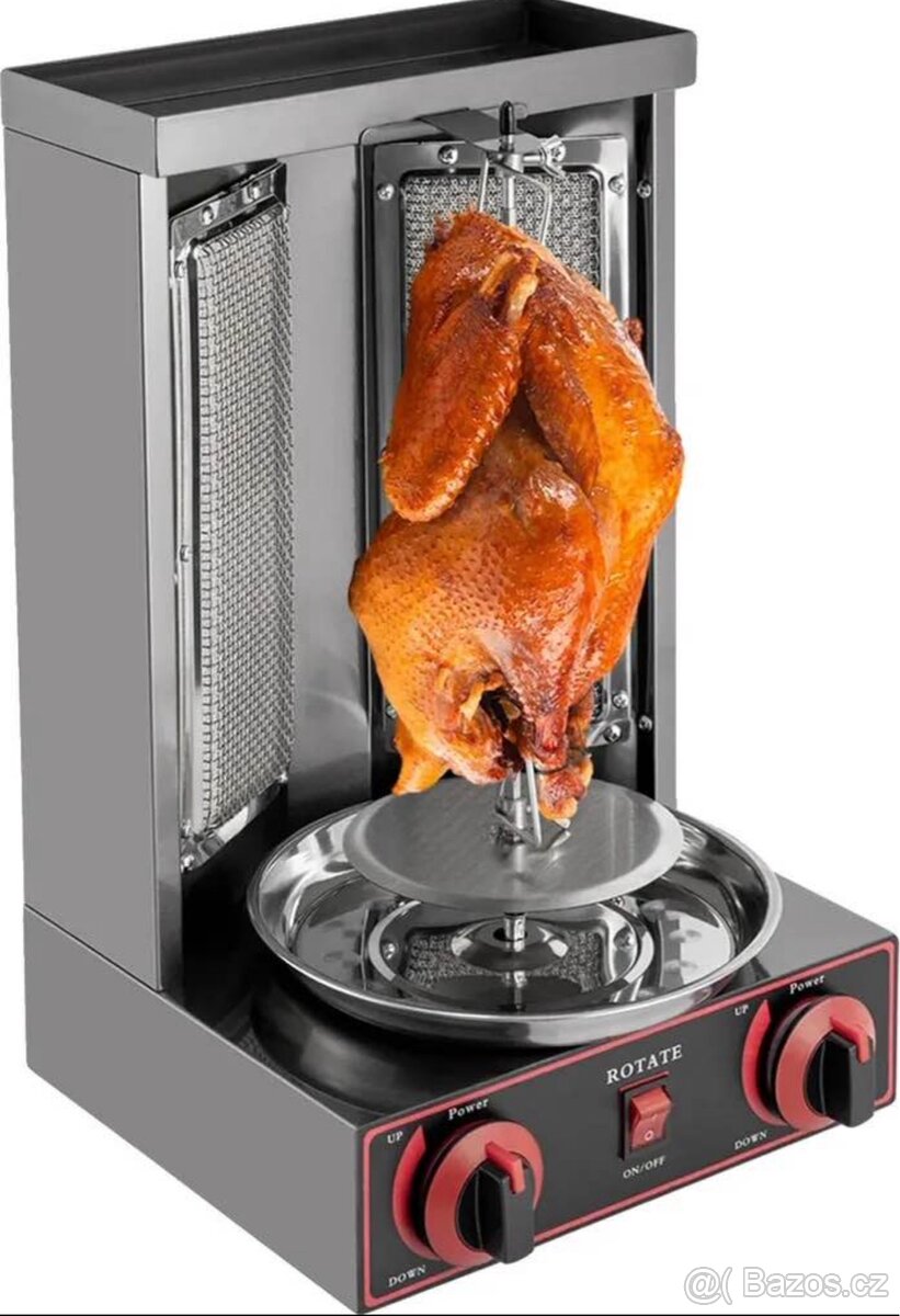 Nový plynový gril na kuře nebo kebab 3000W - 4