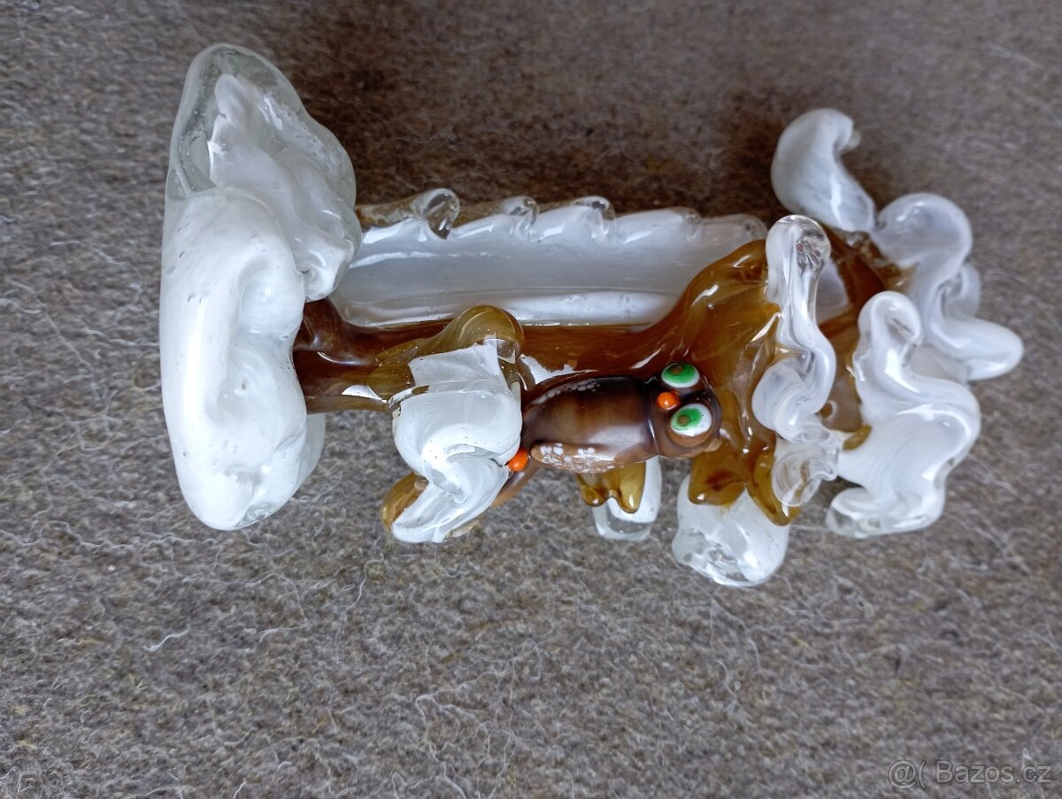 Skleněná soška se sovou, ŽBS - 4