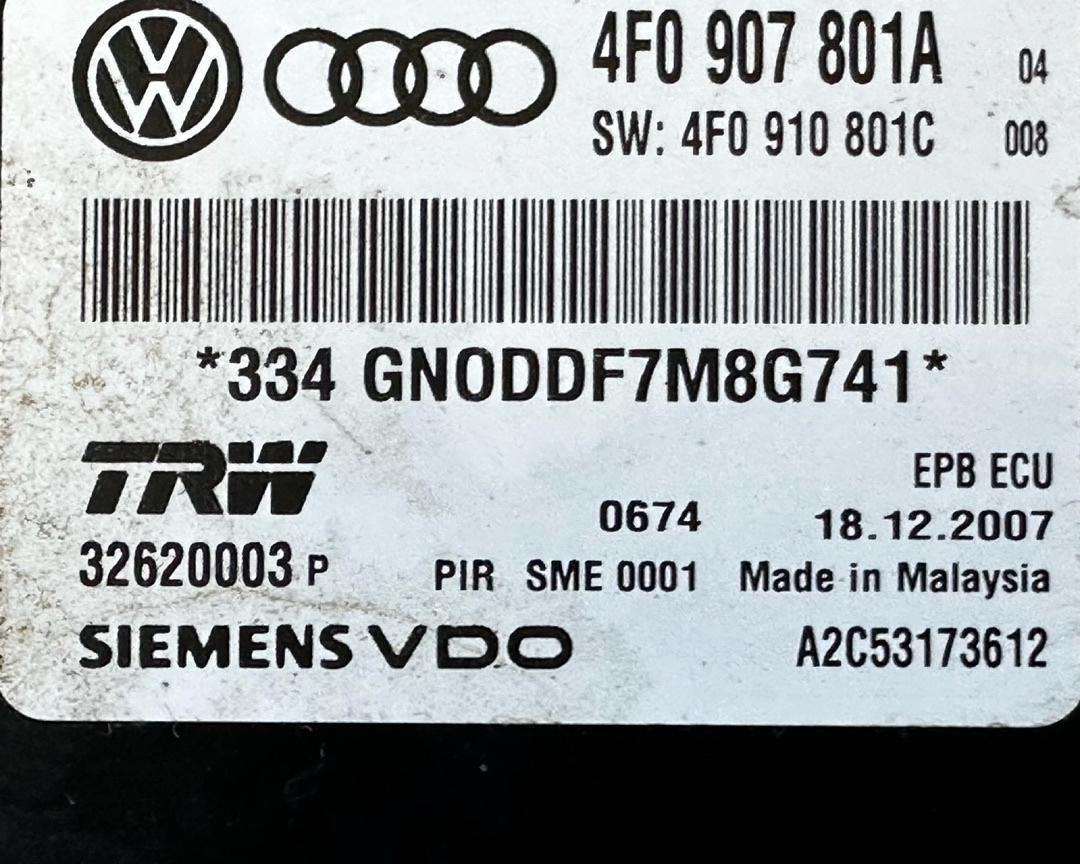 Řídící jednotka EPB 4F0907801A Audi A6 C6 4F r.v. 2006 - 4