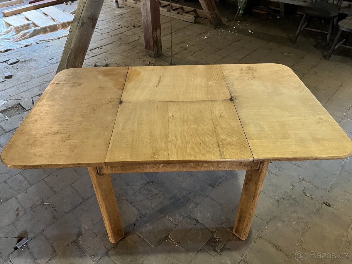Dubovy stul masiv 60.leta - 4