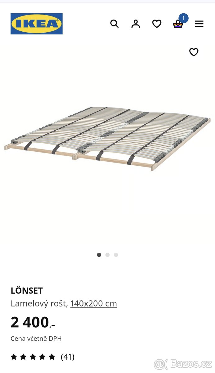 DOVOZ MOŽNÝ postel IKEA 140x200. - 4