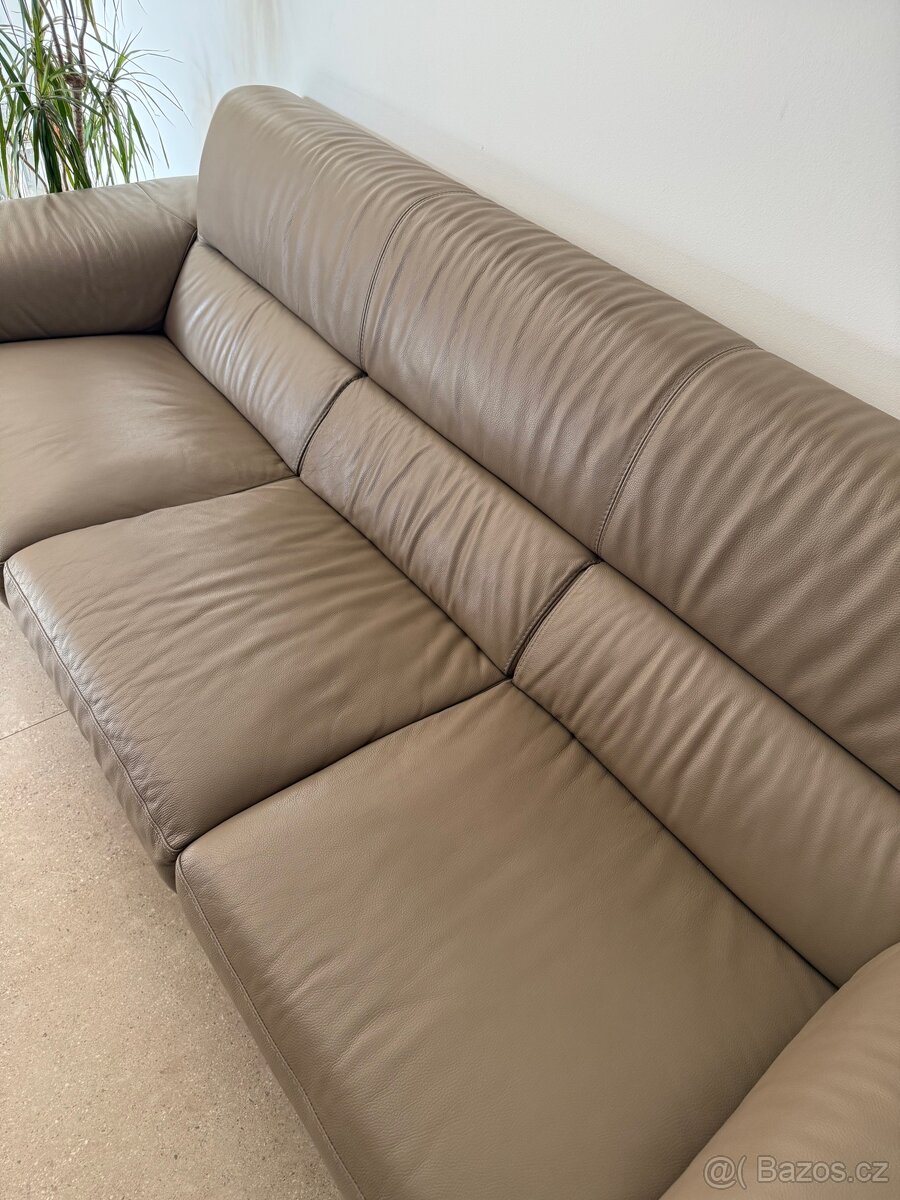 Italská kožená sedačka - 4