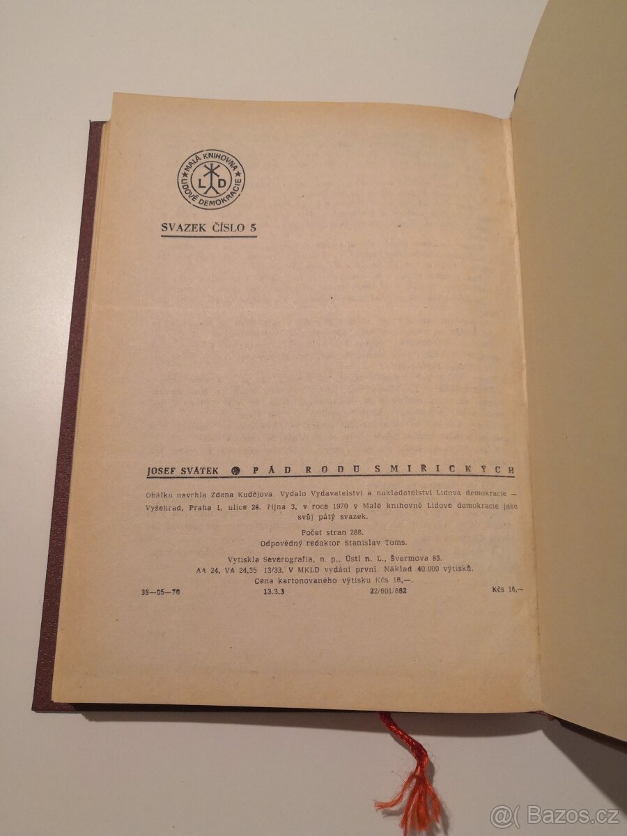Josef Svátek: PÁD RODU SMIŘICKÝCH (1970) - 4