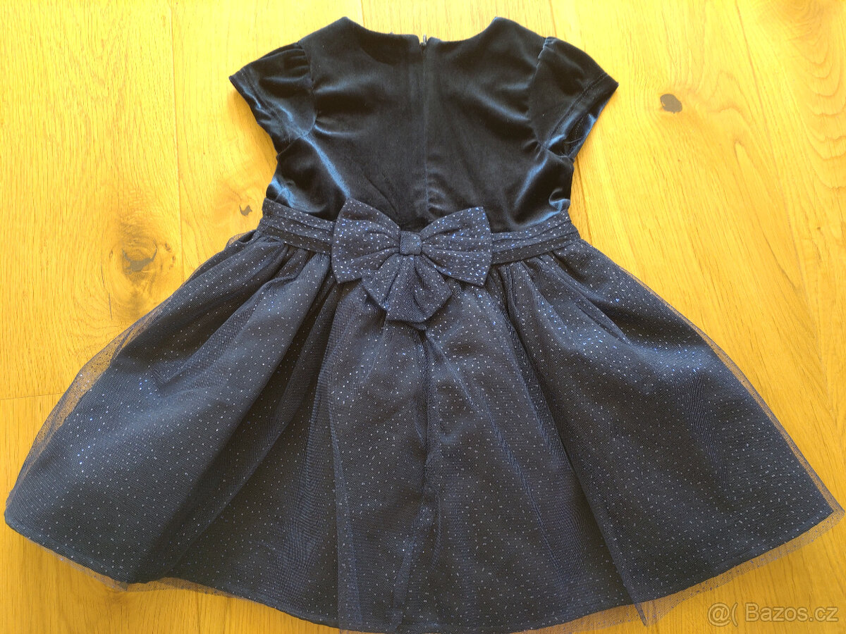 Sváteční šatičky - modré vel.92 (M&S) - 4