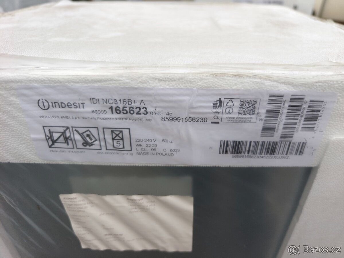 60cm myčka Indesit IDI NC316B+,13sad,originál obal - 4