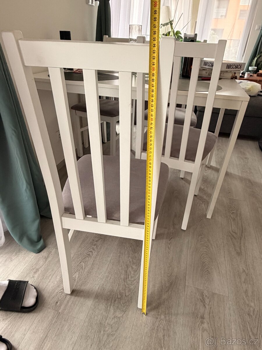 4šedobílé židle sconto nábytek - 4